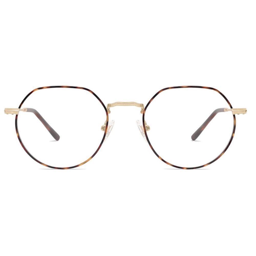 Round Polygon Frame clear glasses - Picture 2 of 3